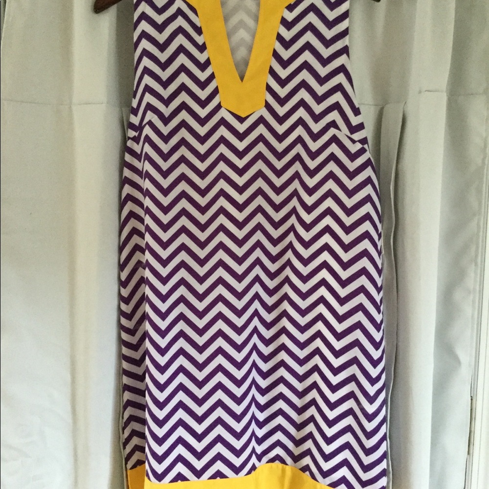 Mud pie purple & gold dress size large